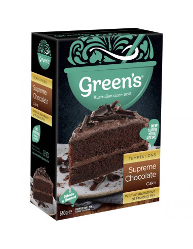 Green's Temptations Supreme Chocolate Cake Mix 630g