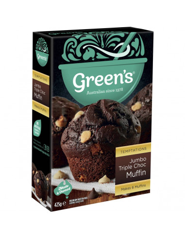 Green's Temptations Jumbo Triple Choc Muffin 425g
