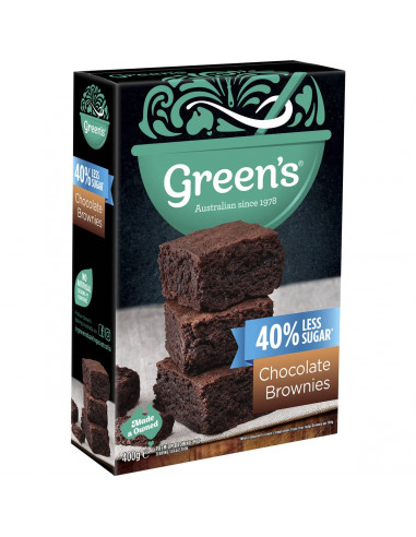 Green's 40% Less Sugar Chocolate Brownies 400g