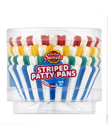 Dollar Sweets Striped Party Pans Small 100 pack