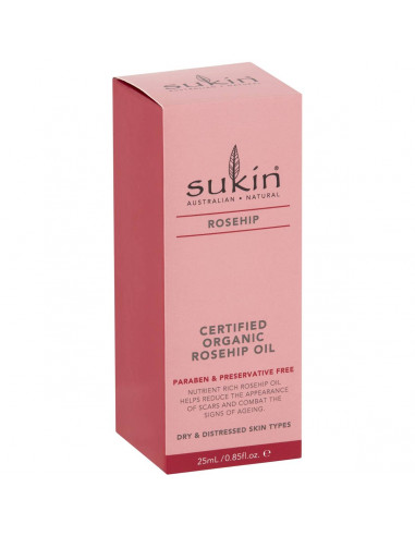 Sukin Certified Organic Rosehip Oil 25ml