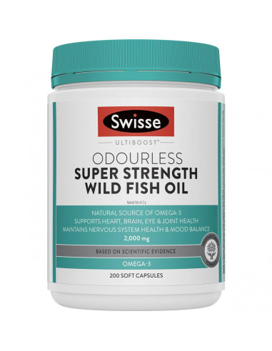 Swisse Ultiboost Super Strength Wild Fish Oil Capsules 200 pack