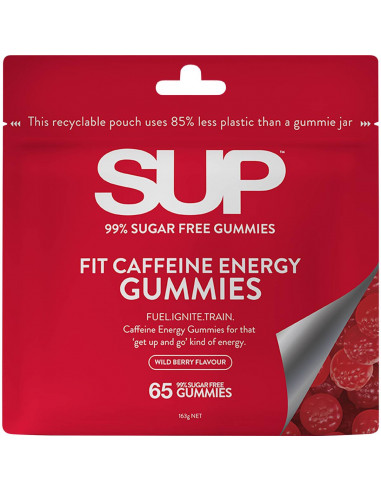 Sup Fit Caffeine Energy Gummies Wild Berry Flavour 65 pack