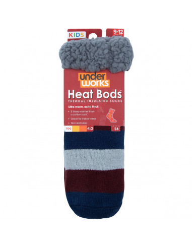Underworks Infants Heat Bods Thermal Tog 4.0 Socks Blue Size 9-12 1 pair