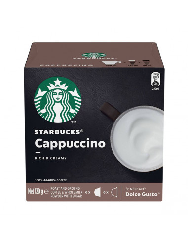 Nescafe Starbucks Cappuccino Coffee Capsules 12 Pack