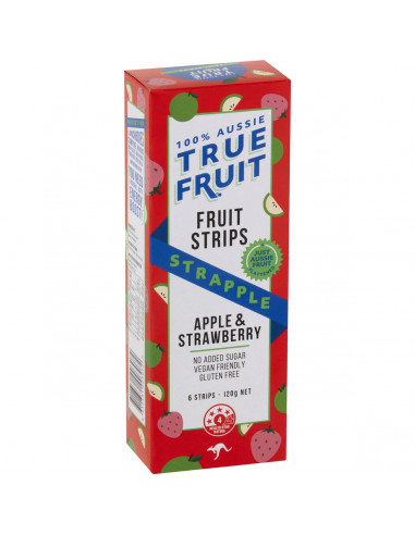 True Fruit Strapple Apple & Strawberry Fruit Strips 120g