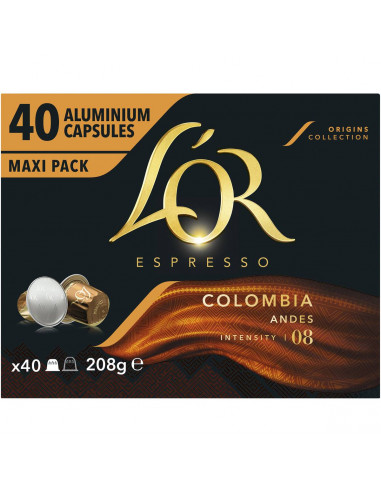 L'or Espresso Colombia Andes Intensity 08 Coffee Capsules 40 pack