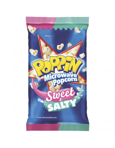 Poppin Microwave Popcorn Sweet & Salty 100g
