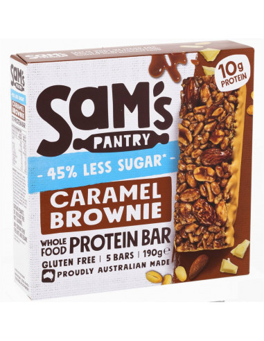 Sam's Pantry Caramel Brownie Low Sugar Protein Bars 5 Pack