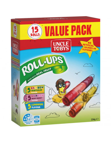 Uncle Tobys Rollups Value Pack 15 Pack