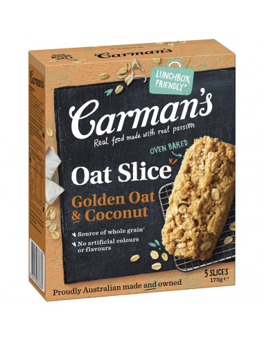Carman's Oat Slice Golden Oat & Coconut 5 Pack