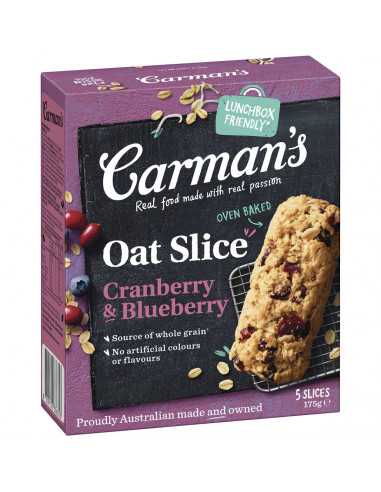 Carman's Cranberry & Blueberry Oat Slice 5 Pack
