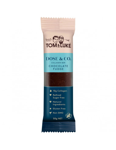 Tom & Luke Dose & Co Collagen Bar Chocolate Fudge 50g