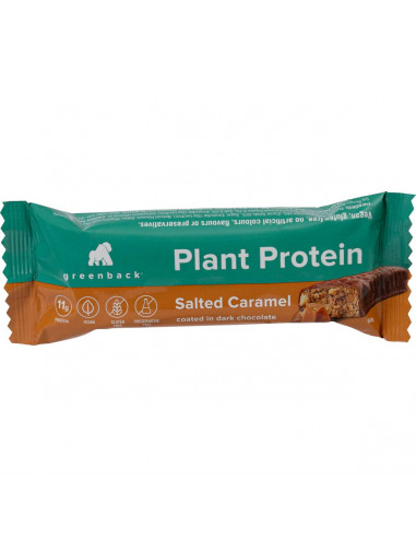 Greenback Plant Based Salted Caramel Protein Bar 50g