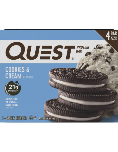Quest Protein Bars Cookies & Cream 4 Pack