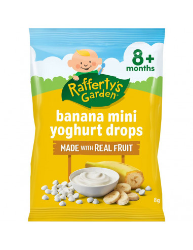 Rafferty's Garden Baby Food Banana Mini Yoghurt Drops +8 Months 8g