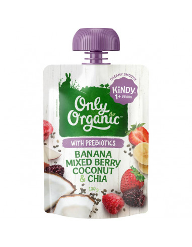 Only Organic Banana Mixed Berry Coconut & Chia 100g