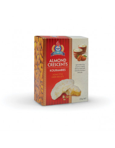 Olympian Almond Crescents Kourambies Home Style Biscuits 250G
