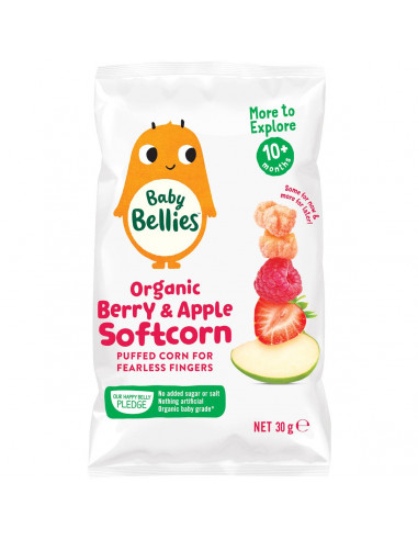 Baby Bellies Organic Berry & Apple Softcorn 30g