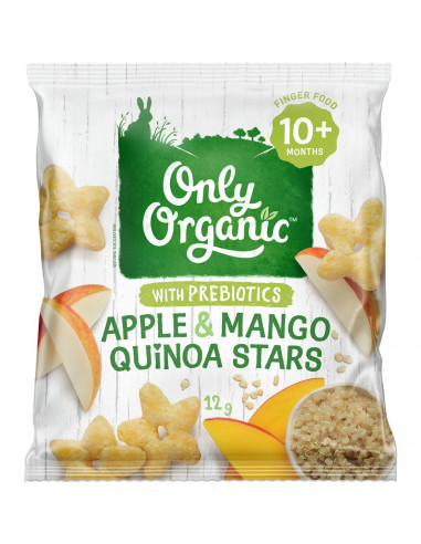 Only Organic Apple & Mango Quinoa Stars 12g