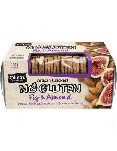 Olina's Gluten Free Fig & Almond Crackers 100g