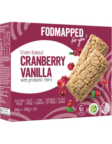 Fodmapped Oven Baked Bars Cranberry Vanilla 210g