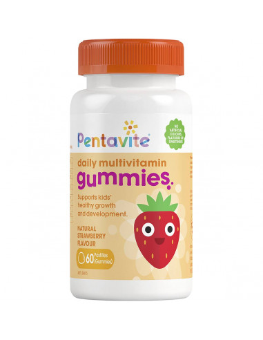 Penta-vite Daily Multivitamin Kids Pastille Gummies Strawberry 60 Pack