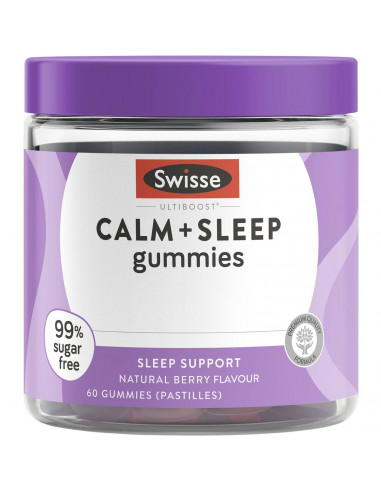 Swisse Ultiboost Calm & Sleep Gummies Berry Flavour 60 Pack