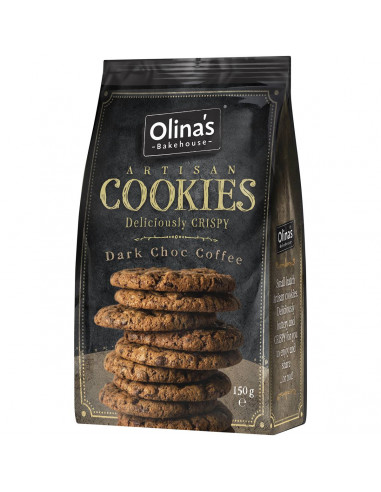 Olina's Bakehouse Artisan Cookies Dark Chocolate Coffee 150g