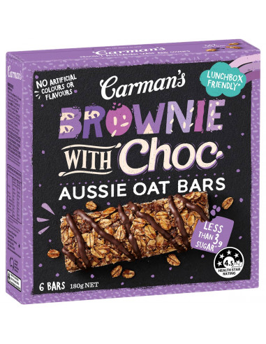 Carman's Chocolate Brownie Aussie Oat Bars 6 pack