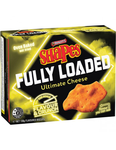 Arnott's Shapes Fully Loaded Ultimate Cheese 130g