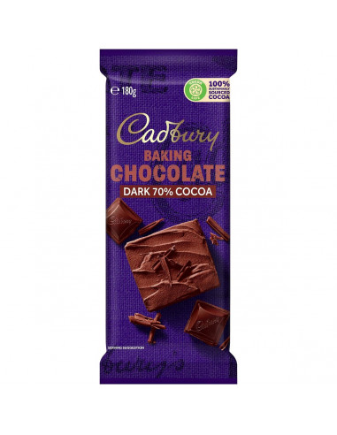 Cadbury Baking Dark Chocolate 70% Cacao 180G