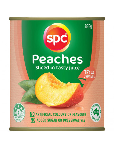 Spc Peaches Sliced In Juice 825g