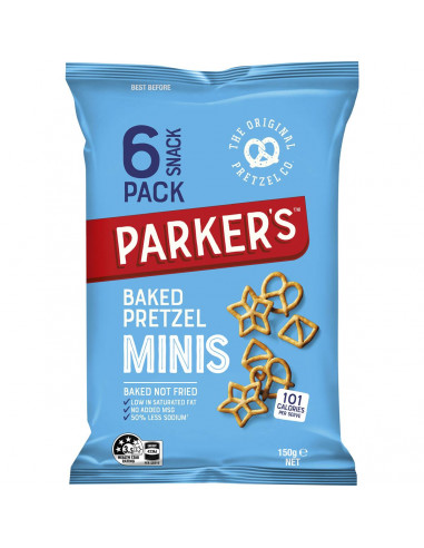 Parker's Multi Pack Pretzels Lightly Salted 6 pack
