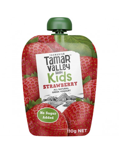 Tamar Valley Kids Yoghurt Pouch Strawberry 110g
