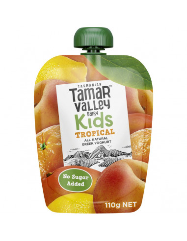 Tamar Valley Kids Yoghurt Pouch Tropical 110g