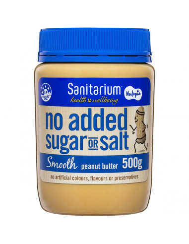 Sanitarium Peanut Butter Smooth No Added Sugar Or Salt 500g