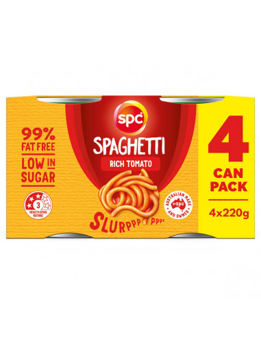 Spc Spaghetti Rich Tomato Sauce 4x220g