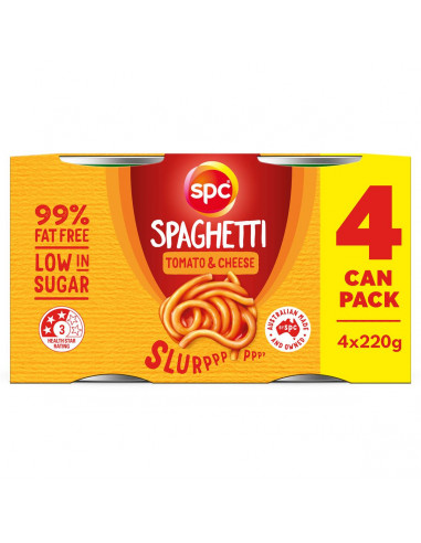 Spc Spaghetti Tomato & Cheese Sauce 4x220g