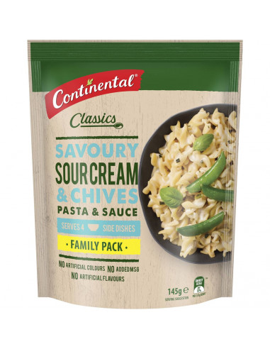 Continental Sour Cream & Chives Pasta & Sauce Value Pack 145g