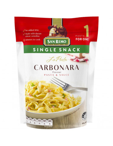 San Remo La Pasta Carbonara Single Snack 80g