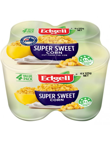 Edgell Corn Super Sweet 4x125g