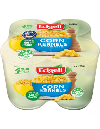 Edgell Corn Kernels Value Pack 4x125g
