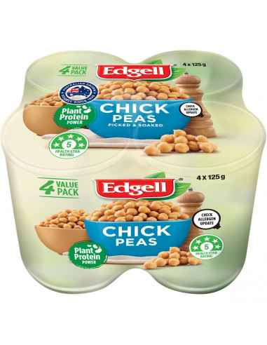 Edgell Chick Peas 4x 125g pack