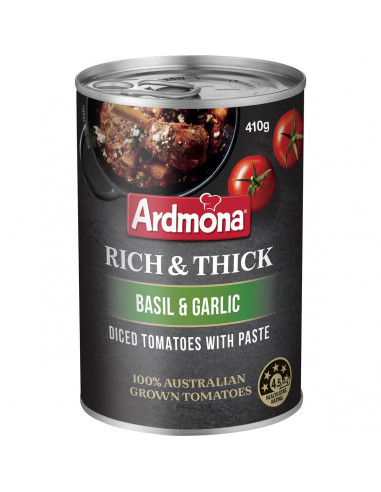 Ardmona Rich & Thick Basil & Garlic Tomatoes 410g