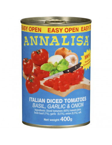 Annalisa Diced Tomatoes Garlic & Basil 400g