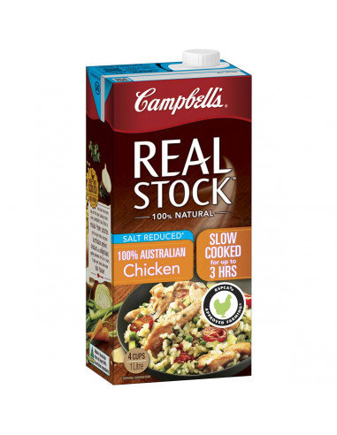 Campbells Real Chicken Liquid Stock Salt Reduced 1l