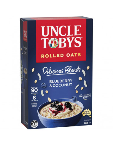 Uncle Tobys Oats Delicious Blends Blueberry & Coconut Porridge 320g