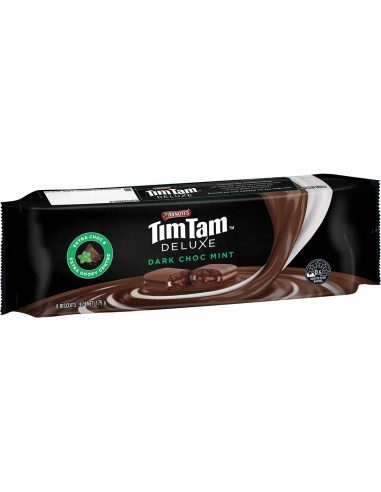 Arnott's Tim Tam Deluxe Dark Choc Mint Biscuits 175g