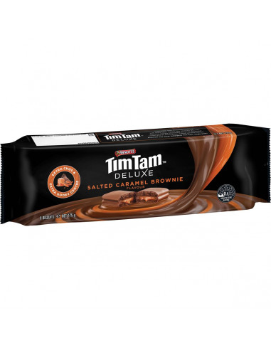 Arnott's Tim Tam Deluxe Salted Caramel Brownie Chocolate Biscuits 175g